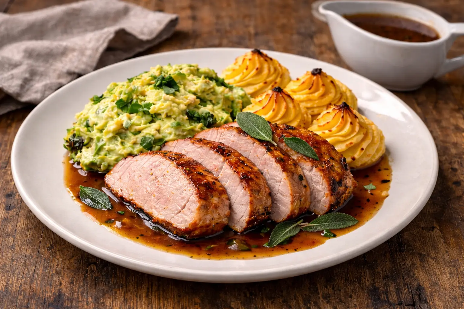 Kochevent Weihnachten Schweinelende Im Ganzen Gebrate Rahmwirsing Herzoginkartoffel Salbeijus